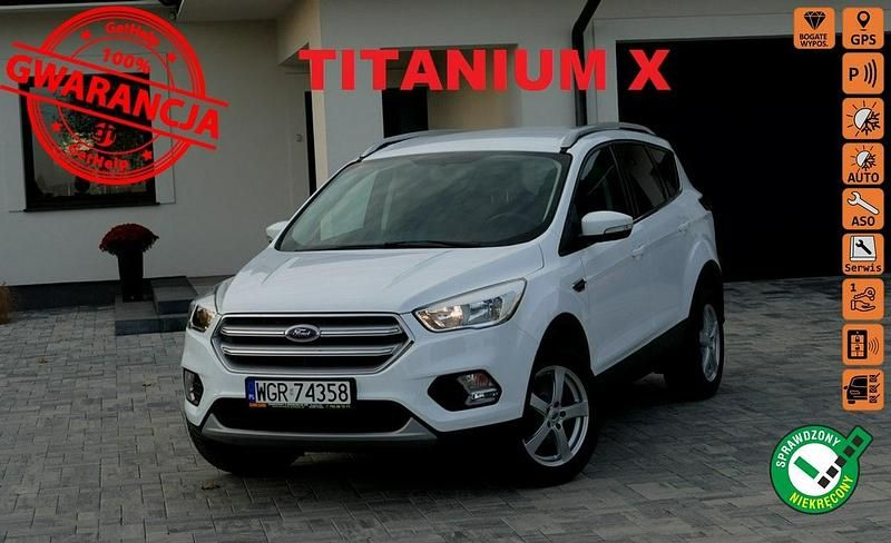 Biały Używany 2018 Ford Kuga Titanium SUV | 54 900 zł (Dobra cena) - Obraz 1/4