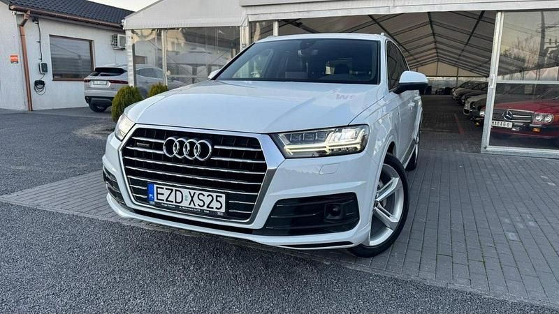 Biały Używany 2017 Audi Q7 S-Line SUV | 128 700 zł (Uczciwa cena) - Obraz 1/4
