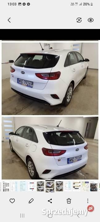 Biały Używany 2019 Kia Ceed 2 Sedan/Limuzyna | 43 000 zł (Uczciwa cena) - Obraz 1/4