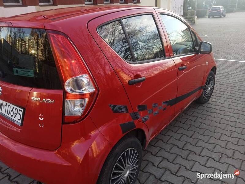 Używany Suzuki Splash 2010 Czerwony Hatchback