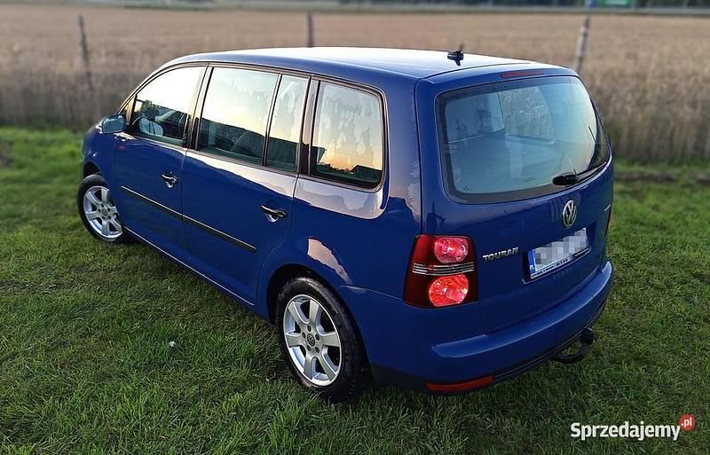Niebieski Używany 2008 VW Touran Minivan | 14 500 zł (Uczciwa cena) - Obraz 1/4