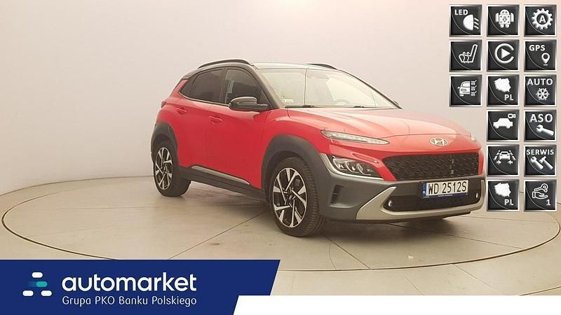 Czerwony Używany 2021 Hyundai Kona Premium SUV | 84 850 zł (Drogi) - Obraz 1/4