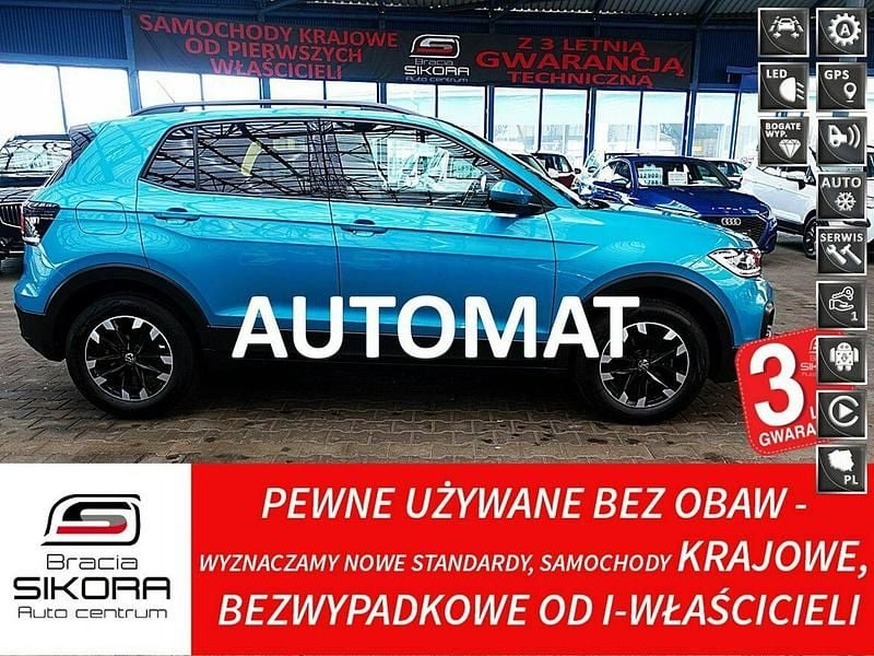 Zielony Używany 2021 VW T-Cross SUV | 94 895 zł (Dość drogi) - Obraz 1/4