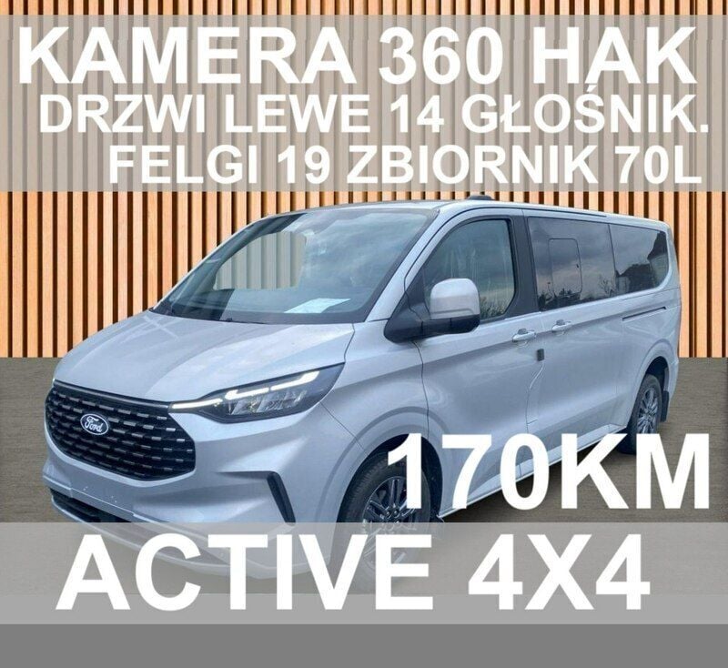 Szary (metalik) Nowe 2025 Ford Tourneo Custom Active Minivan | 288 927 zł (Uczciwa cena) - Obraz 1/4