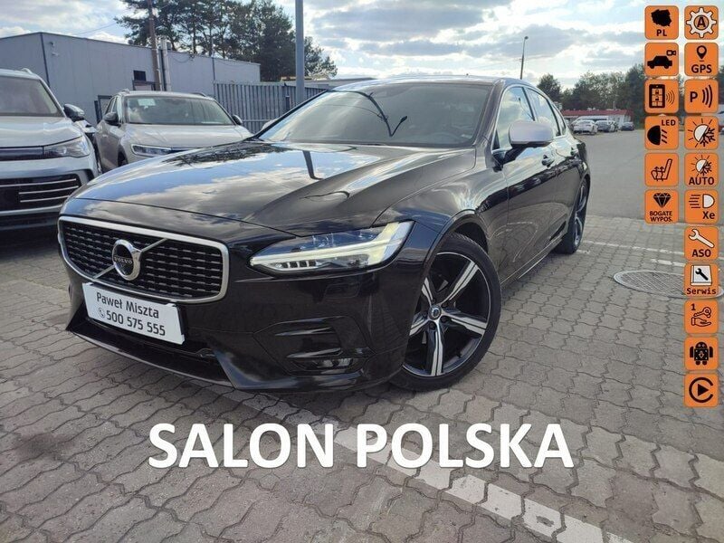 Czarny (metalik) Używany 2018 Volvo S90 Sedan/Limuzyna | 112 900 zł (Uczciwa cena) - Obraz 1/4