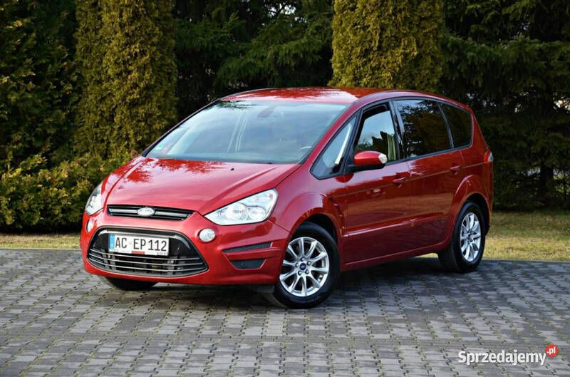 Czerwony (metalik) Używany 2014 Ford S-MAX S Minivan | 38 900 zł (Dobra cena) - Obraz 1/4