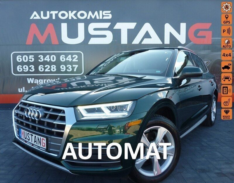 Zielony ciemny (metalik) Używany 2020 Audi Q5 SUV | 129 900 zł - Obraz 1/4