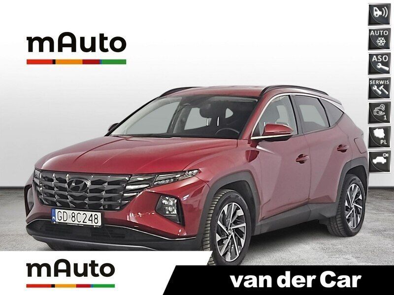 Czerwony (metalik) Używany 2022 Hyundai Tucson SUV | 109 900 zł (Drogi) - Obraz 1/4