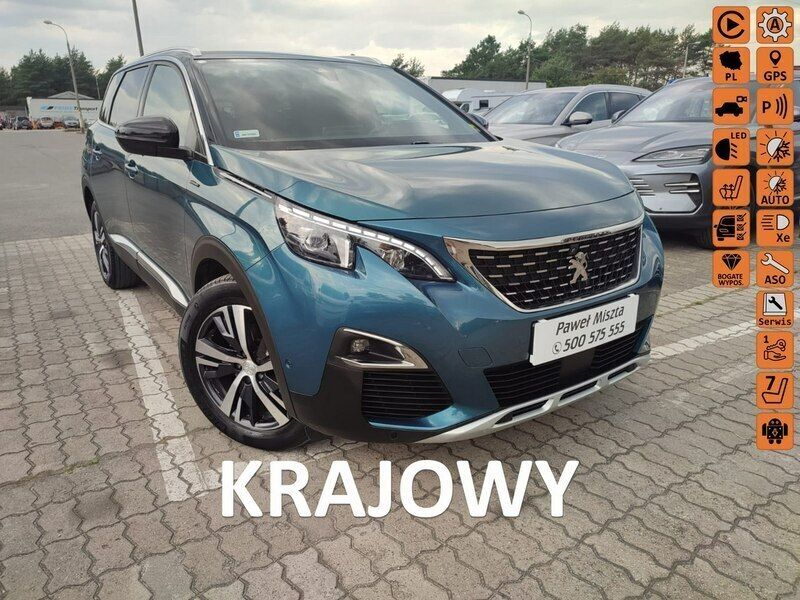 Zielony ciemny (metalik, perła) Używany 2020 Peugeot 5008 Minivan | 111 900 zł - Obraz 1/4