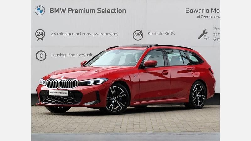 Czerwony melbourne metalizowany Używany 2024 BMW 318 Shadowline Kombi | 169 900 zł (Drogi) - Obraz 1/3
