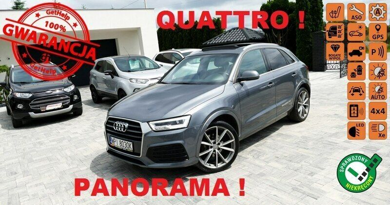 Szary (metalik) Używany 2017 Audi Q3 SUV | 69 900 zł - Obraz 1/4