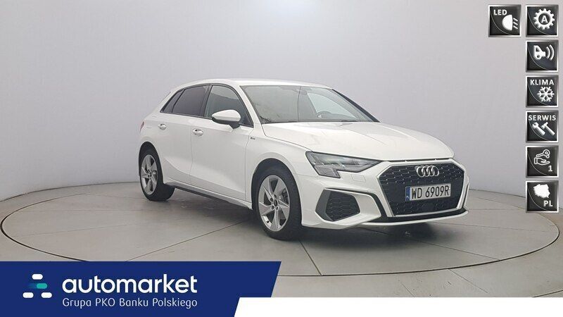 Biały Używany 2023 Audi A3 S-Line Hatchback | 91 850 zł (Dobra cena) - Obraz 1/4