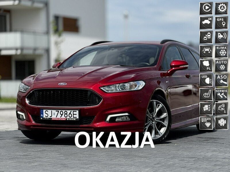 Czerwony (metalik, perła) Używany 2018 Ford Mondeo ST-Line Kombi | 73 999 zł (Drogi) - Obraz 1/4