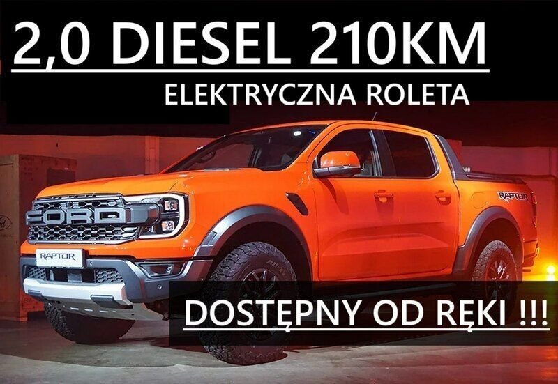 Pomarańczowy Nowe 2024 Ford Ranger Raptor Pickup | 261 990 zł (Dość drogi) - Obraz 1/4