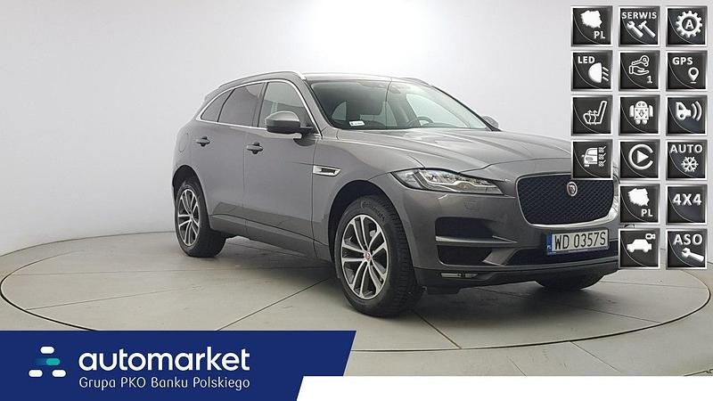 Szary Używany 2018 Jaguar F-Pace Portfolio SUV | 112 850 zł (Uczciwa cena) - Obraz 1/4