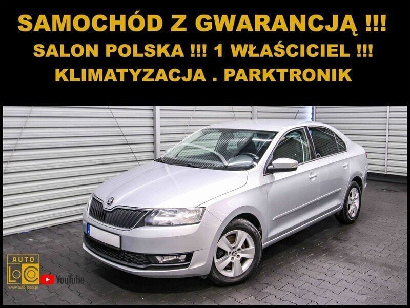 Srebrny (metalik) Używany 2019 Skoda Rapid Sedan/Limuzyna | 21 860 zł (Super Cena) - Obraz 1/4