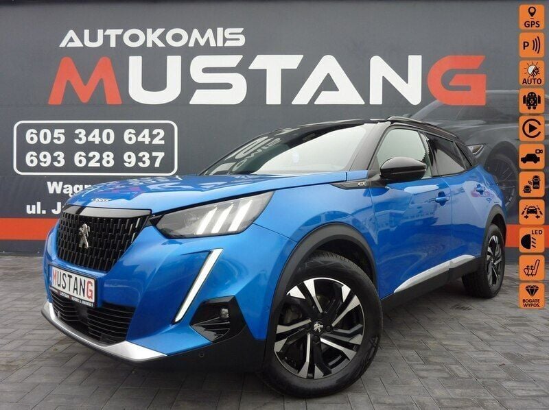 Niebieski (metalik) Używany 2022 Peugeot 2008 SUV | 74 900 zł (Drogi) - Obraz 1/4