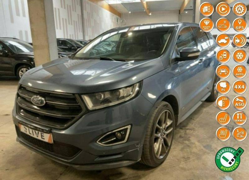 Niebieski Używany 2018 Ford Edge Sport SUV | 74 999 zł (Uczciwa cena) - Obraz 1/4