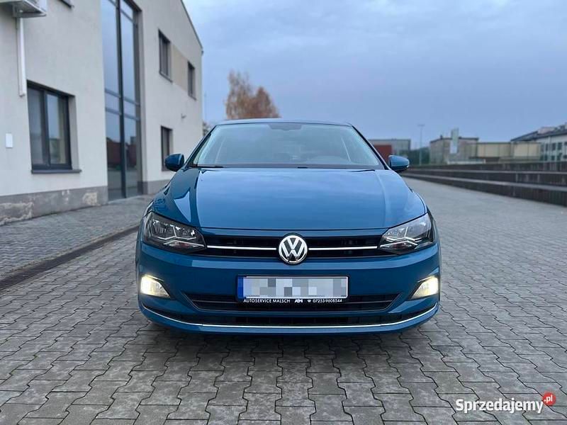 Niebieski Używany 2018 VW Polo Highline Hatchback | 48 900 zł (Uczciwa cena) - Obraz 1/4