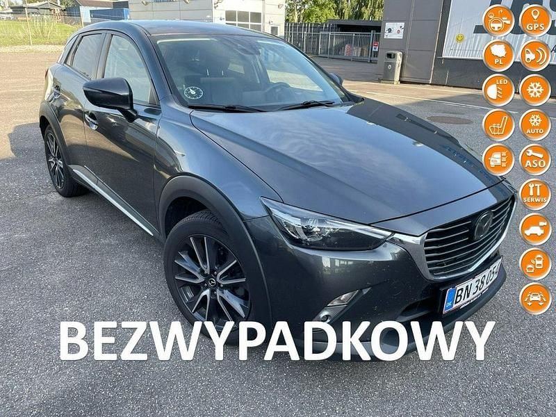 Szary Używany 2017 Mazda CX-3 SUV | 55 000 zł (Uczciwa cena) - Obraz 1/4