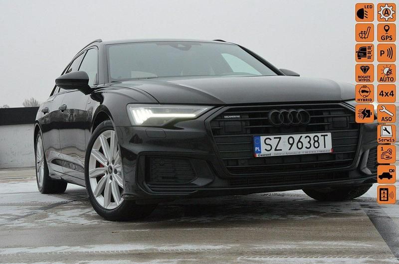 Czarny Używany 2022 Audi A6 S-Line Kombi | 144 900 zł - Obraz 1/4