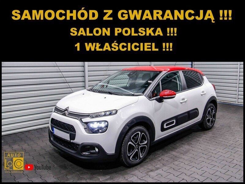 Biały (metalik) Używany 2021 Citroën C3 Hatchback | 32 339 zł (Super Cena) - Obraz 1/4