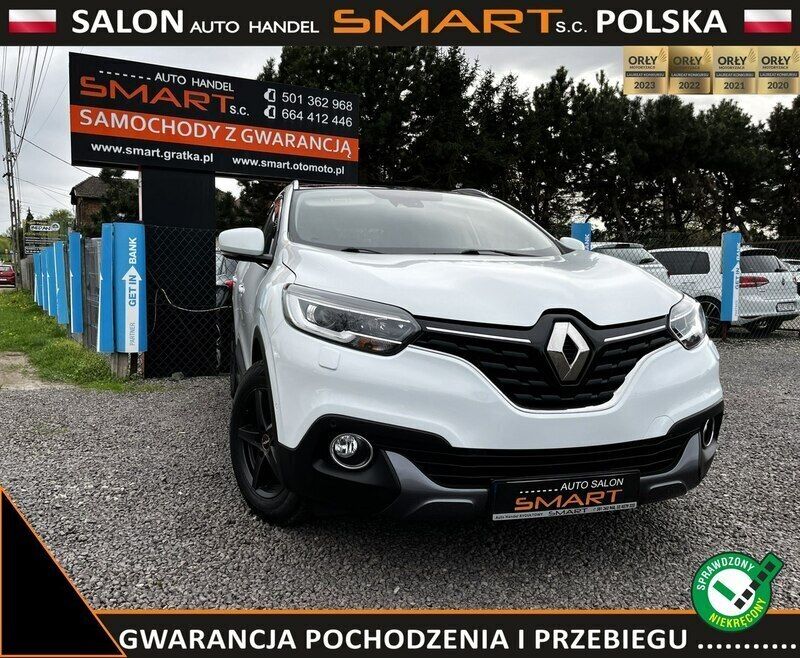 Biały Używany 2016 Renault Kadjar SUV | 54 900 zł (Dość drogi) - Obraz 1/4