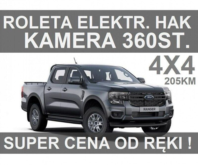 Szary Nowe 2024 Ford Ranger Wildtrack Pickup | 223 860 zł (Dobra cena) - Obraz 1/3
