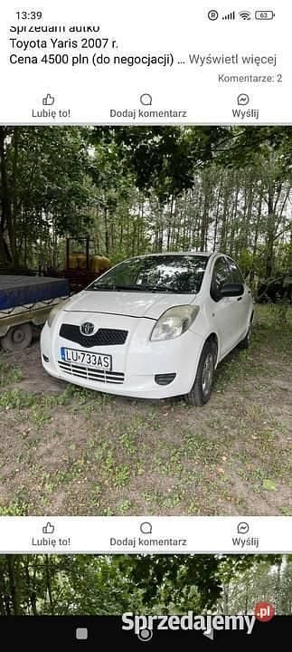 Używany 2007 Toyota Yaris Sedan/Limuzyna | 7000 zł (Dobra cena) - Obraz 1/4