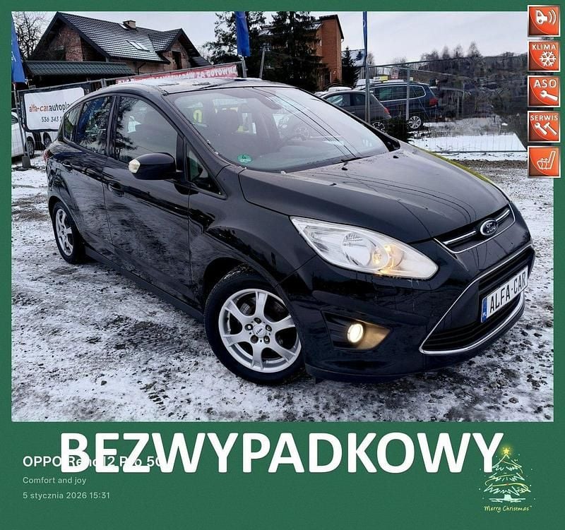 Czarny (metalik) Używany 2013 Ford C-MAX Minivan | 19 500 zł (Super Cena) - Obraz 1/4