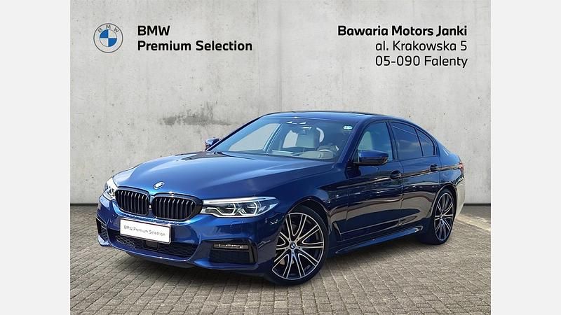 Mediterranblue metallic metalizowany Używany 2019 BMW 530 Shadowline Sedan/Limuzyna | 219 900 zł - Obraz 1/3