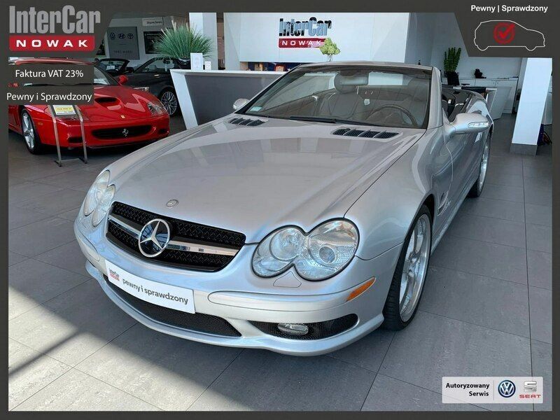 Srebrny (metalik) Używany 2003 Mercedes SL400 Kabriolet | 72 357 zł - Obraz 1/4