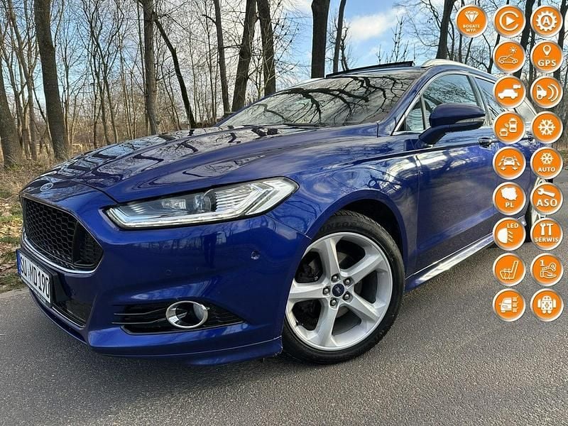 Niebieski (metalik, perła) Używany 2015 Ford Mondeo ST-Line Kombi | 44 900 zł (Uczciwa cena) - Obraz 1/4