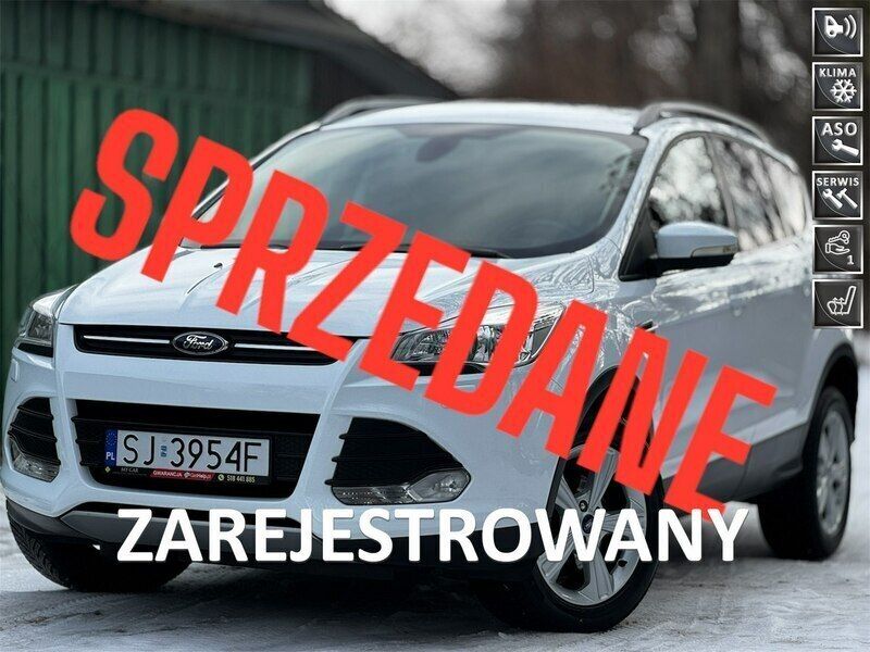Biały (metalik) Używany 2014 Ford Kuga SUV | 43 300 zł (Uczciwa cena) - Obraz 1/4