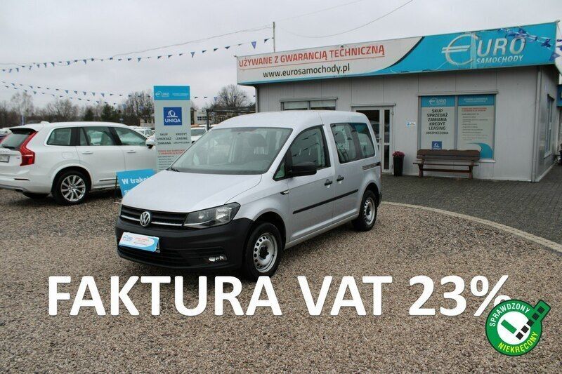 Srebrny (metalik) Używany 2020 VW Caddy Minivan | 47 886 zł (Super Cena) - Obraz 1/4
