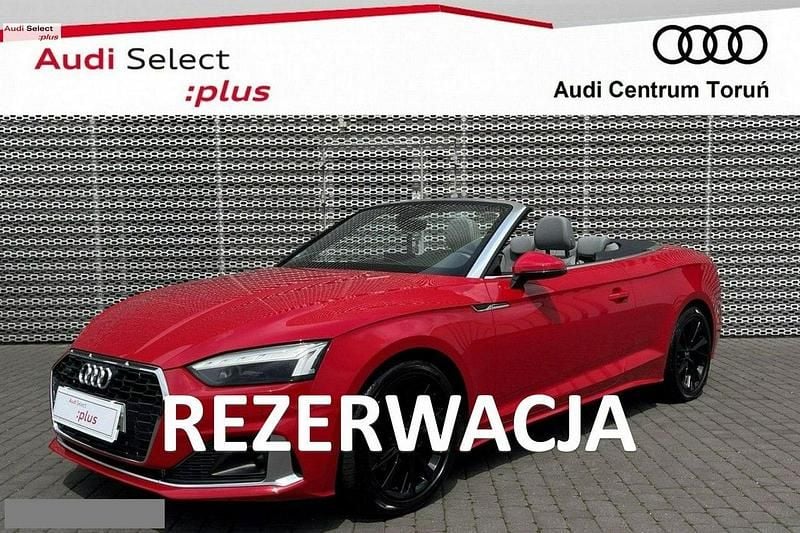 Czerwony (metalik) Używany 2021 Audi A5 Cabriolet Kabriolet | 249 900 zł - Obraz 1/1
