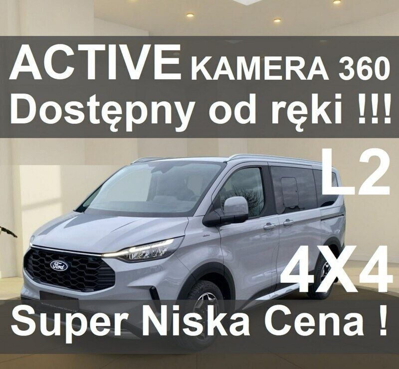Szary Nowe 2024 Ford Tourneo Custom Active Sedan/Limuzyna | 269 370 zł (Super Cena) - Obraz 1/4