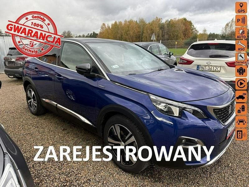 Granatowy Używany 2018 Peugeot 3008 GT-line SUV | 54 500 zł (Dobra cena) - Obraz 1/4