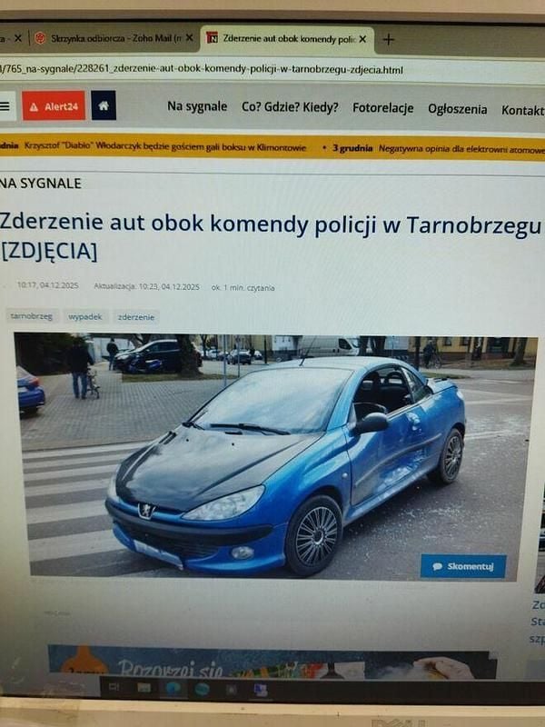 Niebieski Używany 2001 Peugeot 206 CC Kabriolet | 1500 zł (Dobra cena) - Obraz 1/3