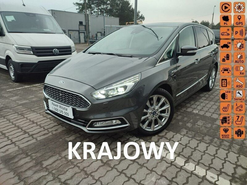 Szary (metalik) Używany 2019 Ford S-MAX S Minivan | 121 000 zł - Obraz 1/4