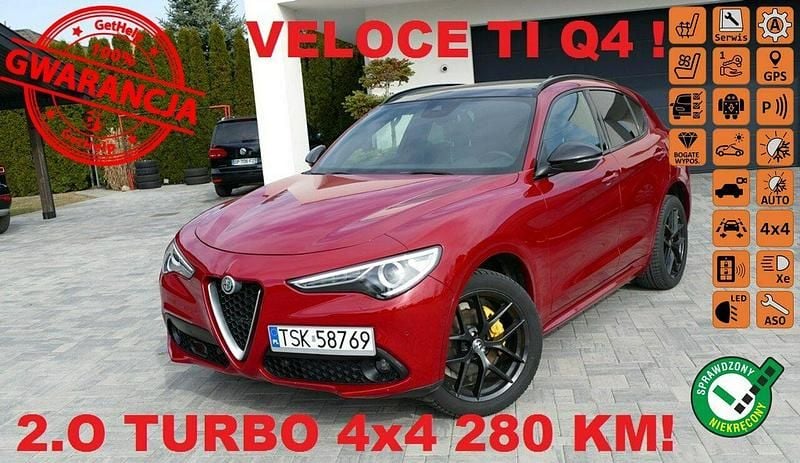 Używany Alfa Romeo Stelvio Ti 280 KM (205 kW) 2021 Czerwony ciemny (metalik, perła) SUV
