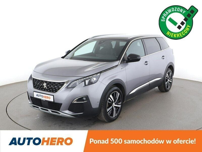 Szary (metalik) Używany 2018 Peugeot 5008 Minivan | 75 600 zł (Uczciwa cena) - Obraz 1/3