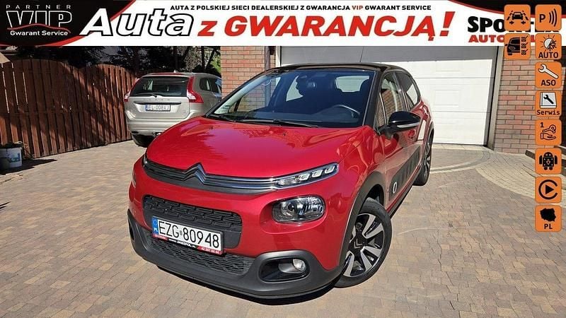 Bordowy Używany 2019 Citroën C3 Shine Hatchback | 33 500 zł (Dobra cena) - Obraz 1/4