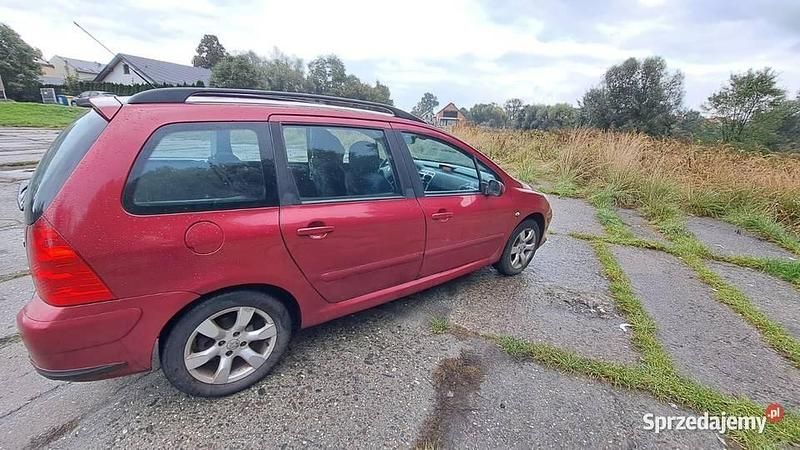 Bordowy Używany 2007 Peugeot 307 Kombi | 6500 zł (Uczciwa cena) - Obraz 1/4