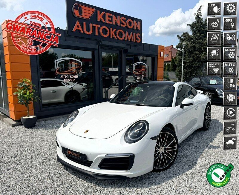 Biały Używany 2018 Porsche 911 Coupe | 398 911 zł - Obraz 1/4