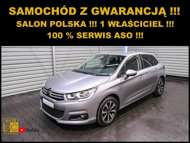 Szary (metalik) Używany 2018 Citroën C4 Hatchback | 22 222 zł - Obraz 1/4