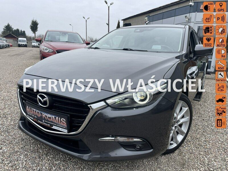 Szary Używany 2017 Mazda 3 Hatchback | 53 500 zł (Uczciwa cena) - Obraz 1/4
