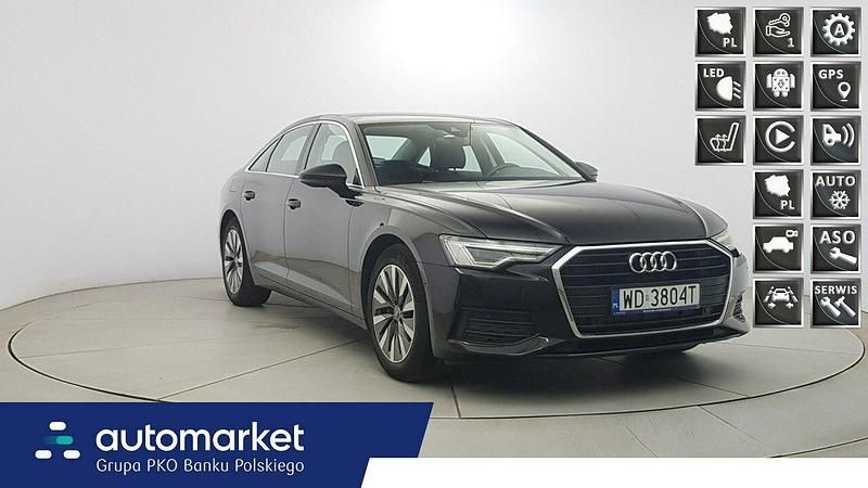 Czarny Używany 2021 Audi A6 Ambiente Sedan/Limuzyna | 139 850 zł (Drogi) - Obraz 1/4