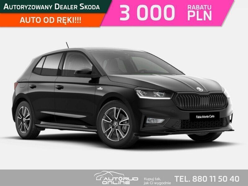 Czarny (metalik) Nowe 2024 Skoda Fabia Hatchback | 103 900 zł - Obraz 1/4