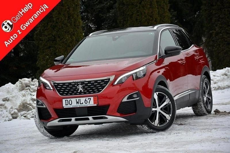 Czerwony Używany 2019 Peugeot 3008 GT-line SUV | 72 900 zł (Dość drogi) - Obraz 1/4